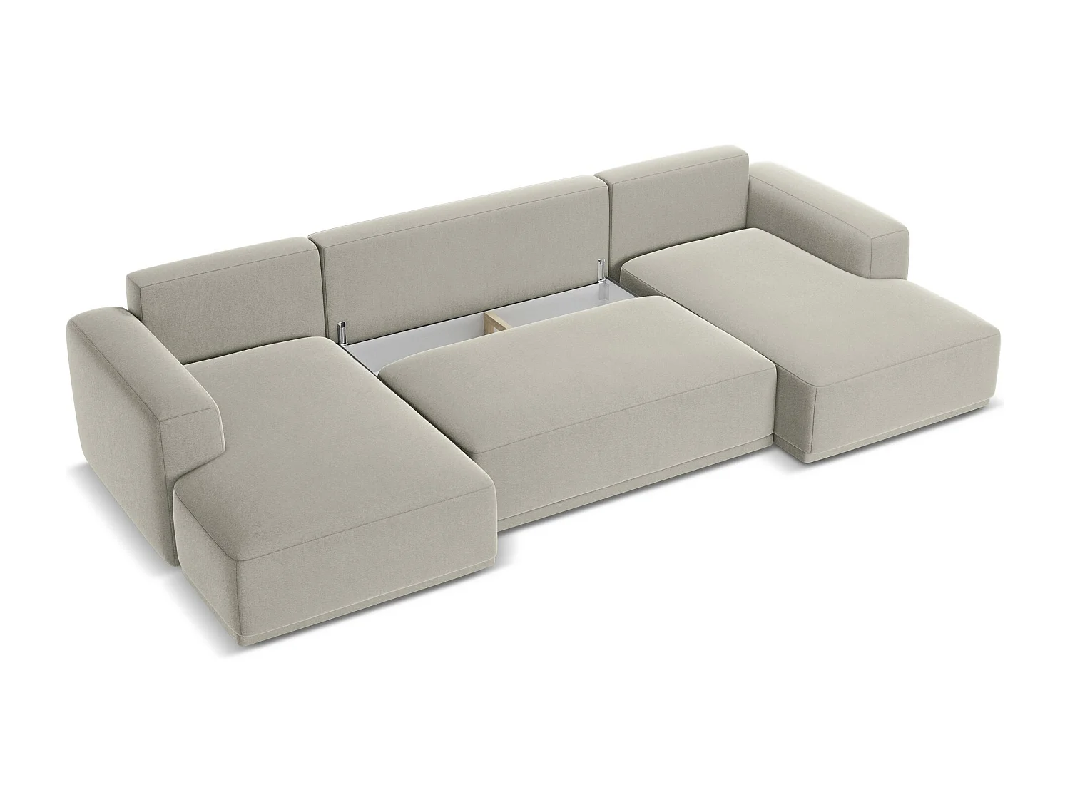 Große Wohnlandschaft - Ecke Rechts - Samt - Perle - KAILA