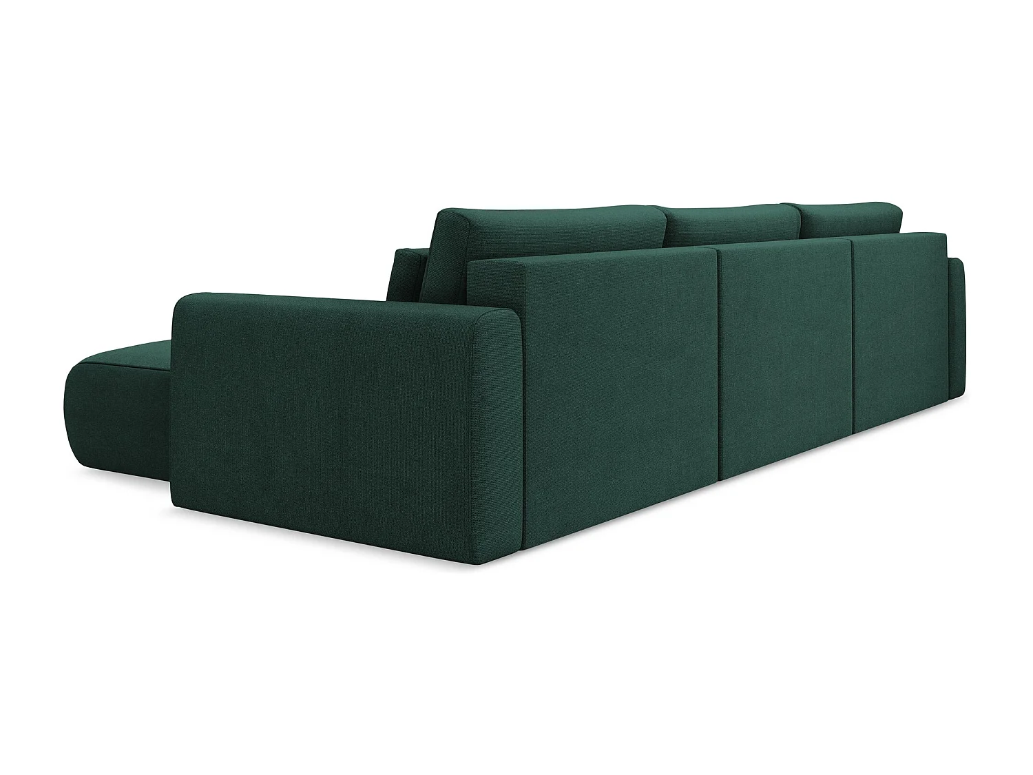 Große Wohnlandschaft - Ecke Rechts - Strukturstoff - Flaschengrün - KAPUA