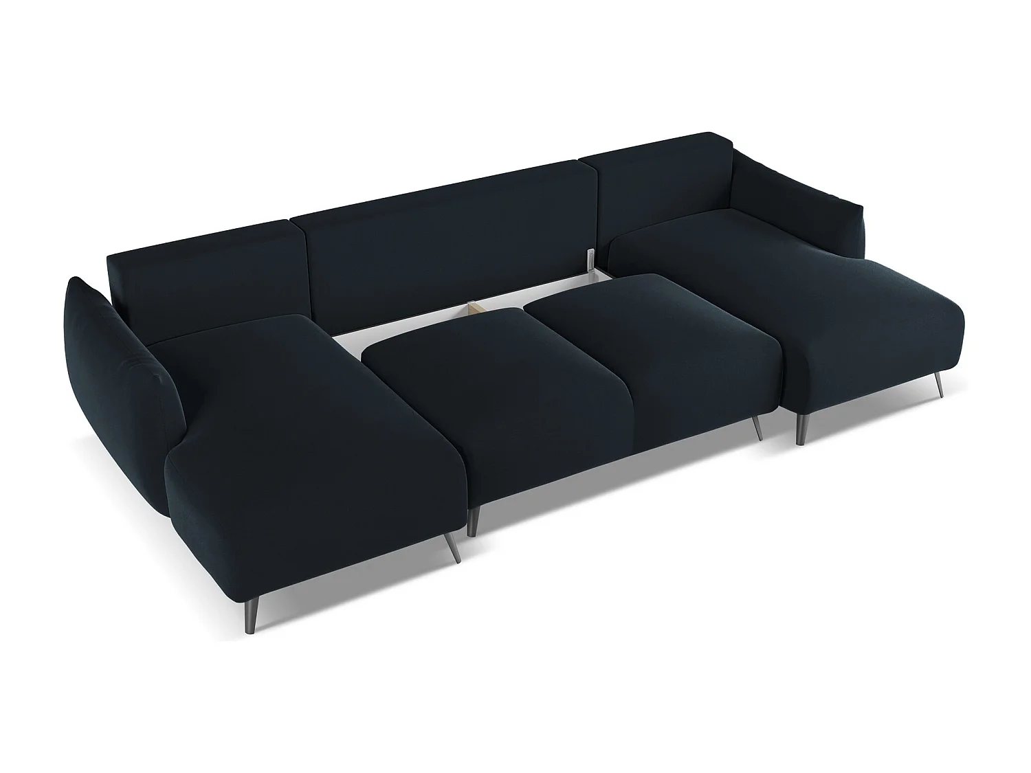 Große Wohnlandschaft - Ecke Rechts - Samt - Königsblau - MALIE