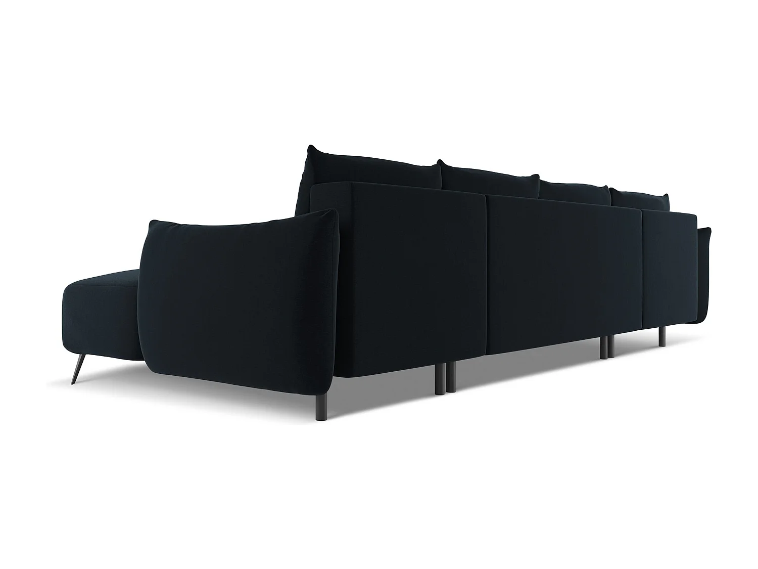 Große Wohnlandschaft - Ecke Rechts - Samt - Königsblau - MALIE