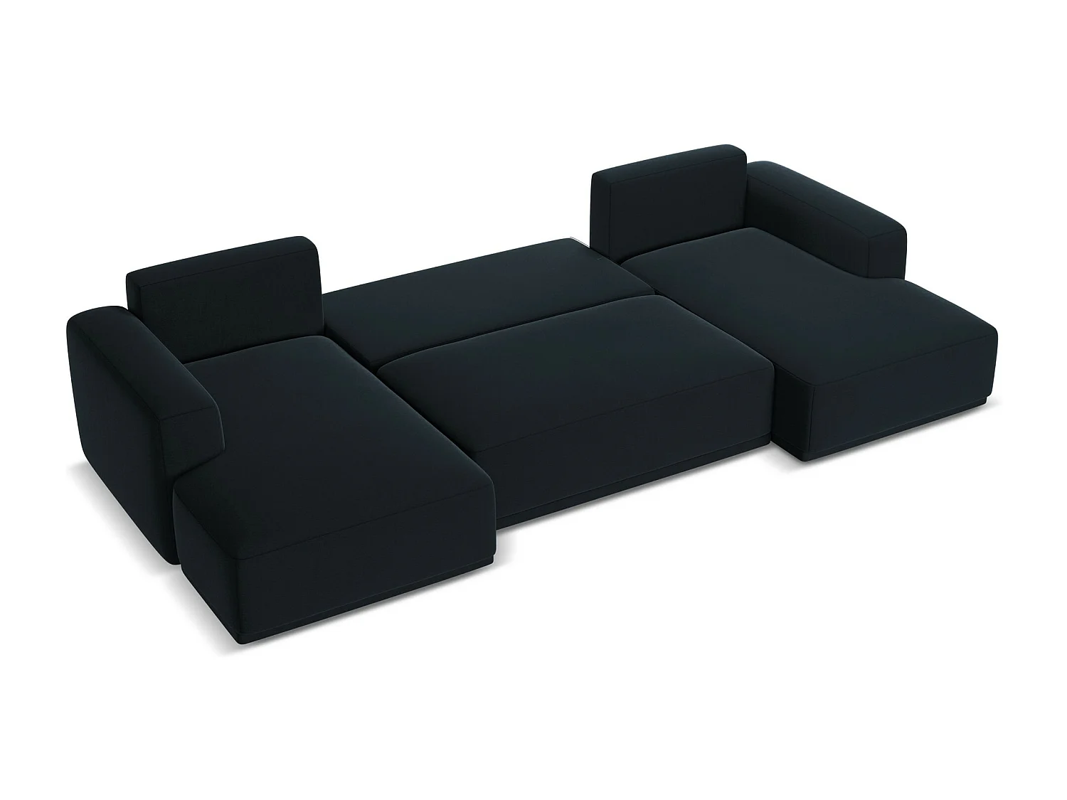 Große Wohnlandschaft - Ecke Rechts - Samt - Königsblau - KAILA