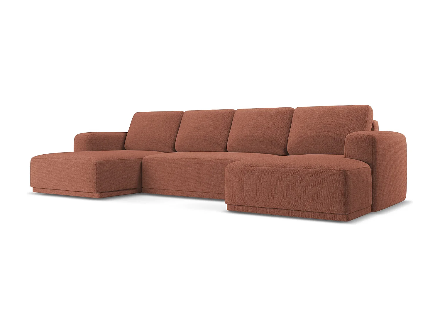 Große Wohnlandschaft - Ecke Rechts - Chenille - Gedämpftes Rosa - KAILA