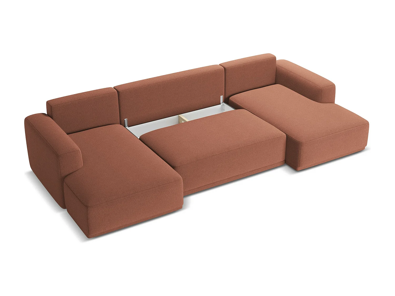 Große Wohnlandschaft - Ecke Rechts - Chenille - Gedämpftes Rosa - KAILA