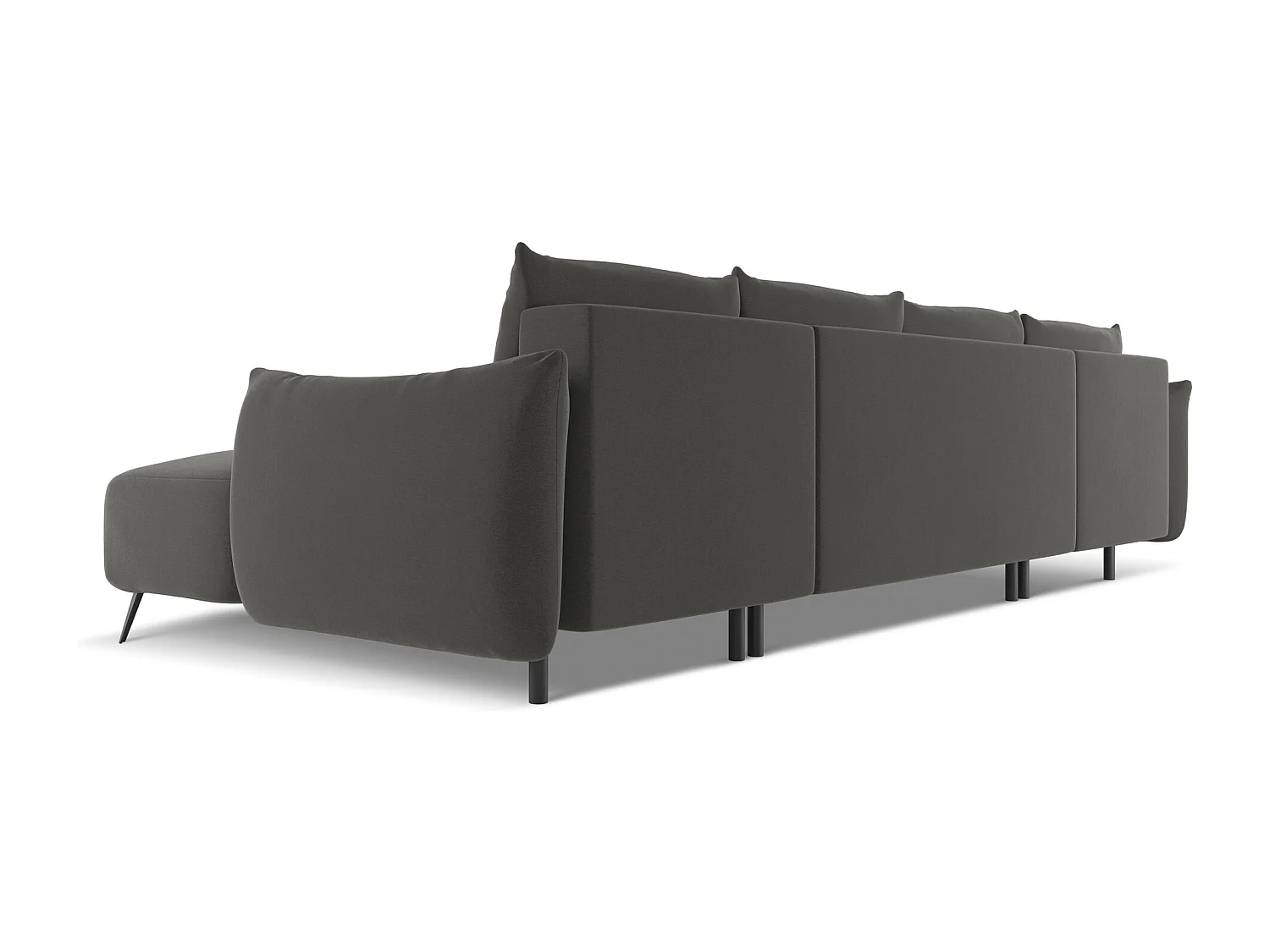 Große Wohnlandschaft - Ecke Rechts - Samt - Stahl - MALIE