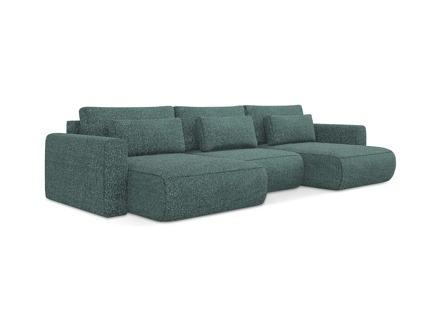Große Wohnlandschaft - Ecke Rechts - Strukturstoff - Jeans - KAPUA