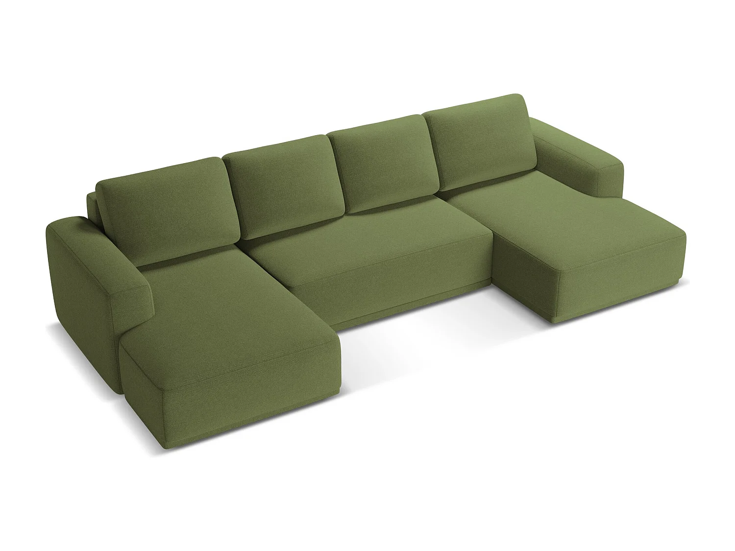 Große Wohnlandschaft - Ecke Rechts - Chenille - Flaschengrün - KAILA