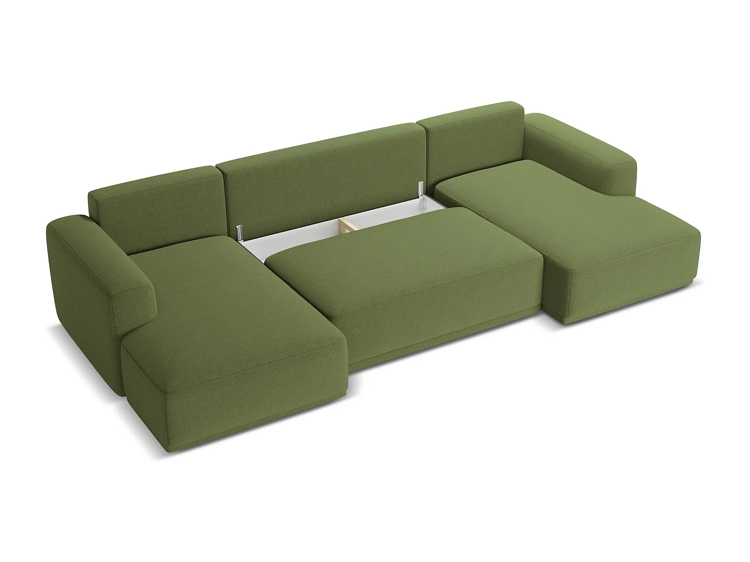 Große Wohnlandschaft - Ecke Rechts - Chenille - Flaschengrün - KAILA