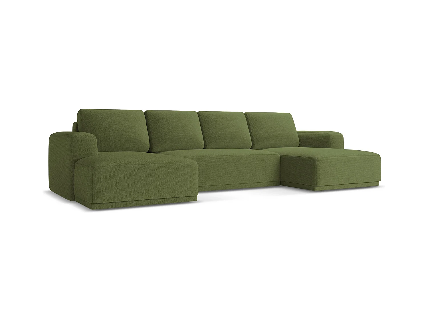 Große Wohnlandschaft - Ecke Rechts - Chenille - Flaschengrün - KAILA