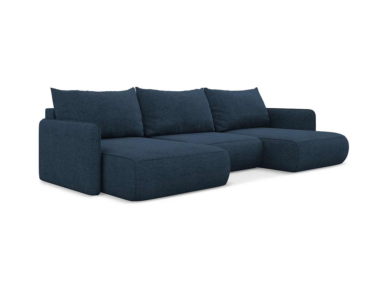 Große Wohnlandschaft - Ecke Rechts - Chenille - Königsblau - NANEA