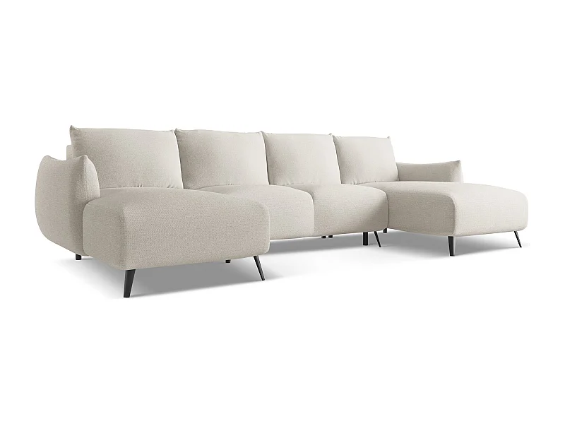 Große Wohnlandschaft - Ecke Rechts - Chenille - Silber - MALIE