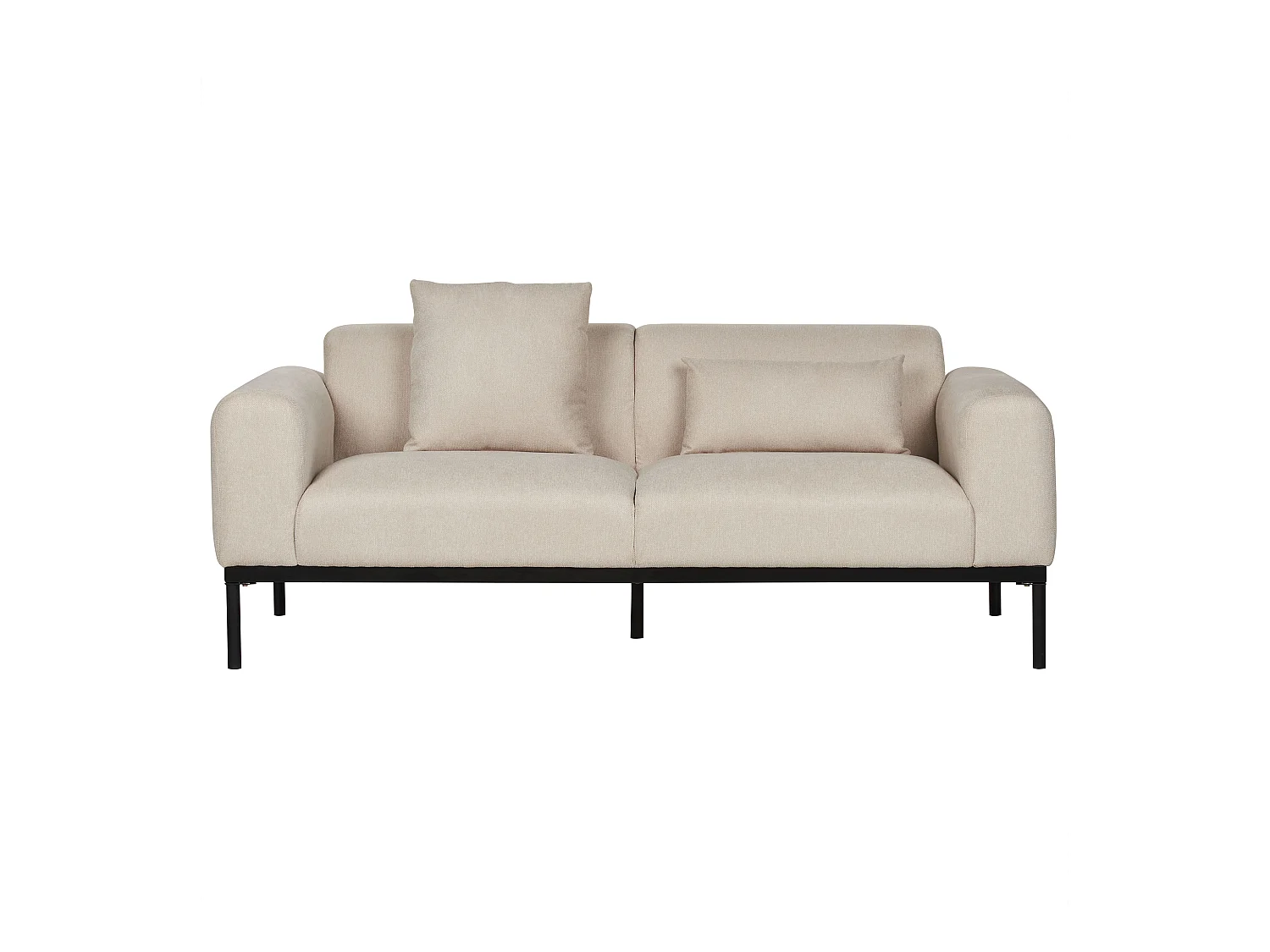 Canapé 2 places MALMOS Lin synthétique Beige clair