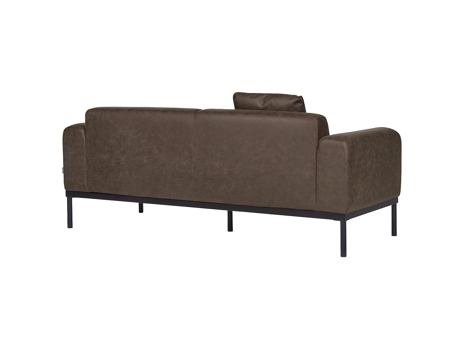 Divano MALMOS Pelle sintetica Marrone scuro 2 posti