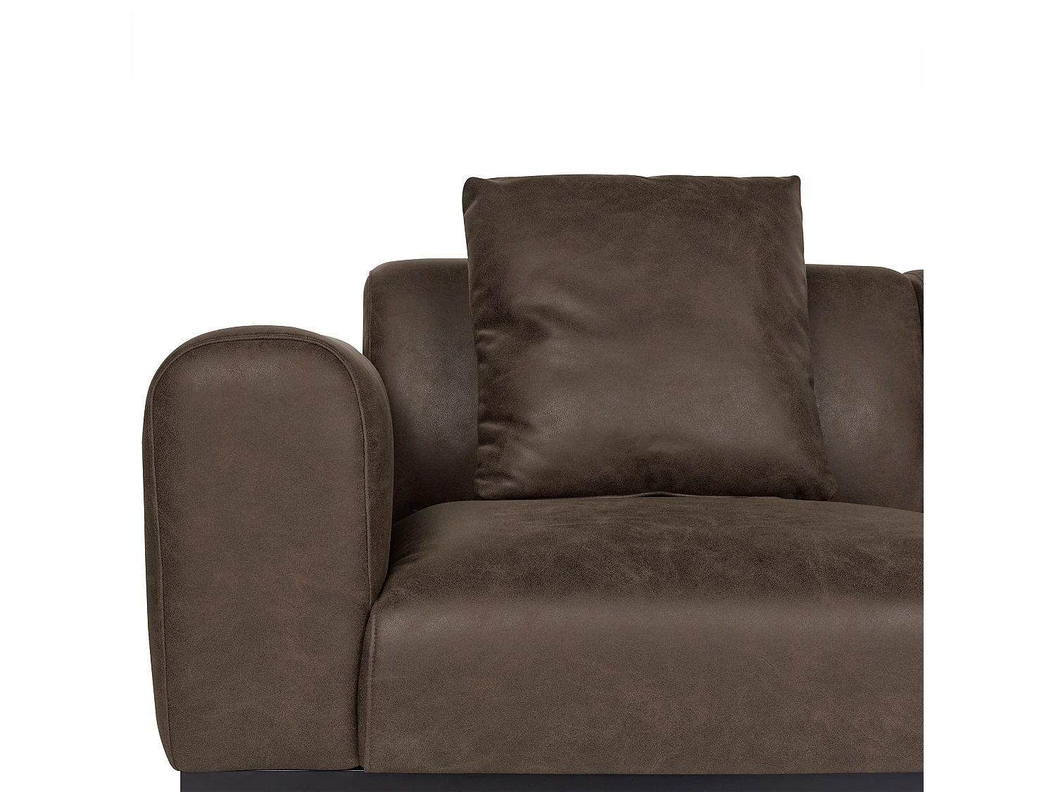 Divano MALMOS Pelle sintetica Marrone scuro 2 posti