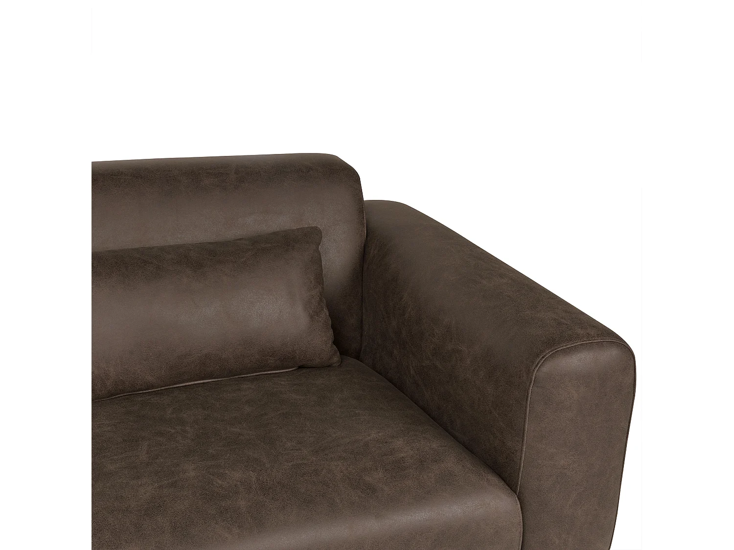 Divano MALMOS Pelle sintetica Marrone scuro 2 posti