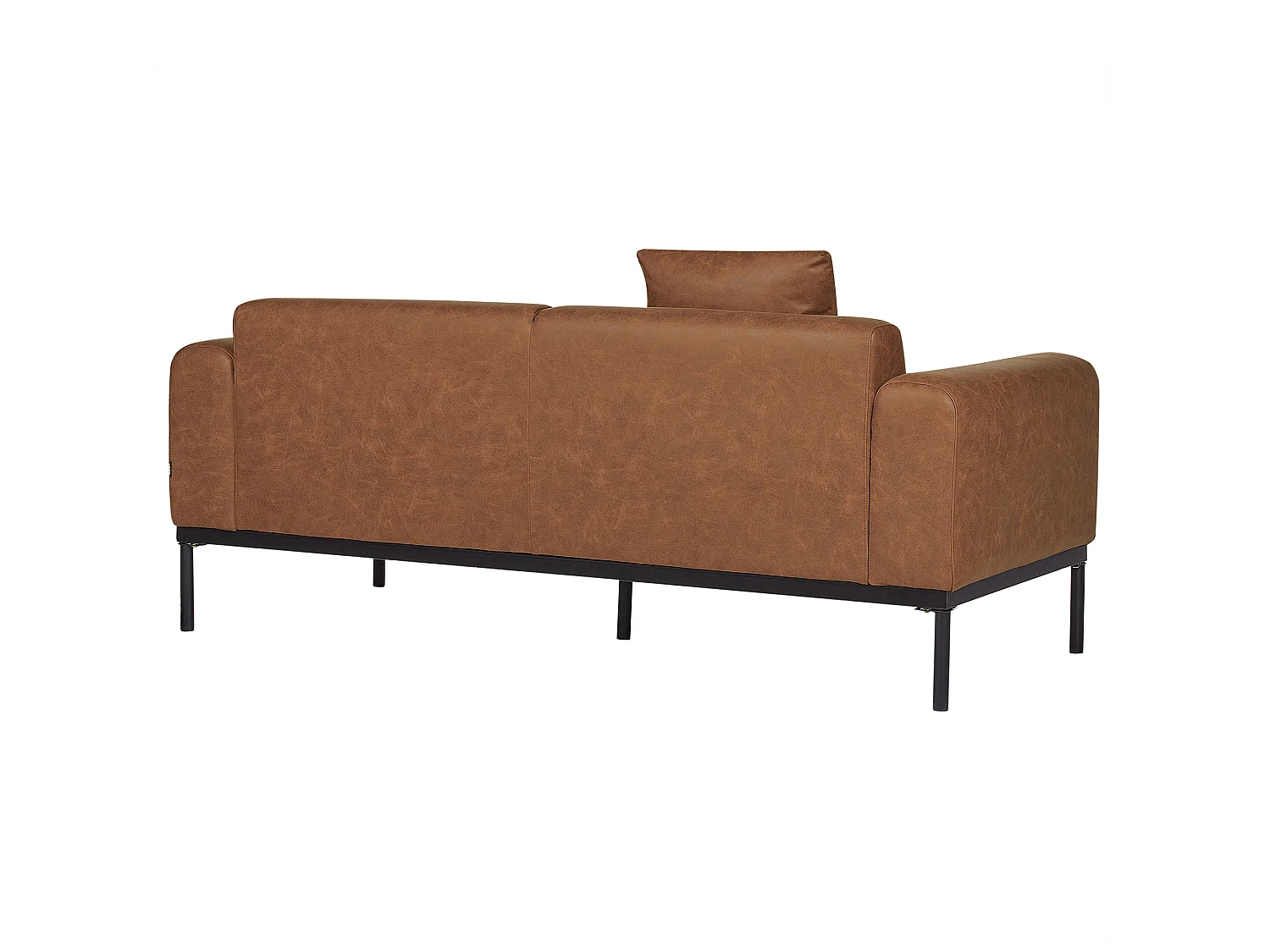 Sofá MALMOS Piel sintética Marrón 2 plazas