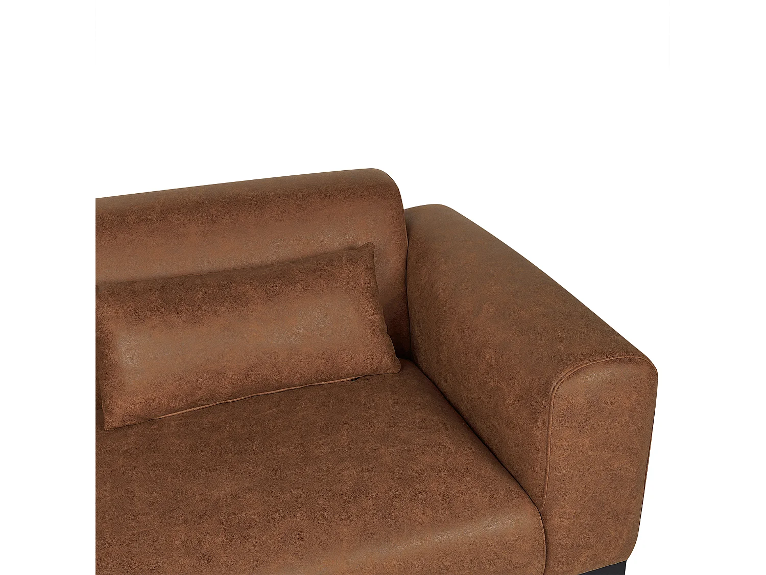 Sofá MALMOS Piel sintética Marrón 2 plazas