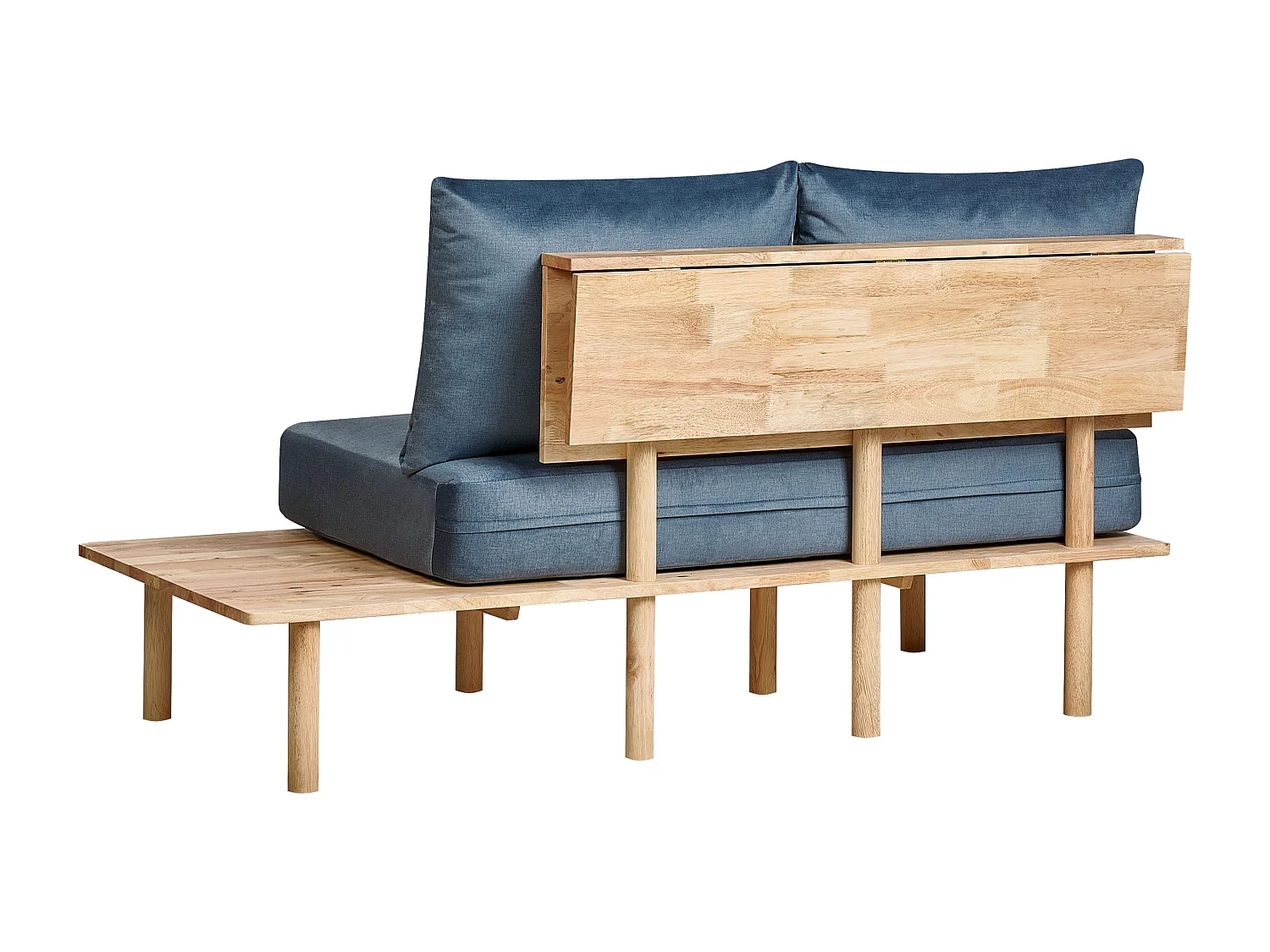 Bank SALO Stof Blauw Met tafels 2-zitter