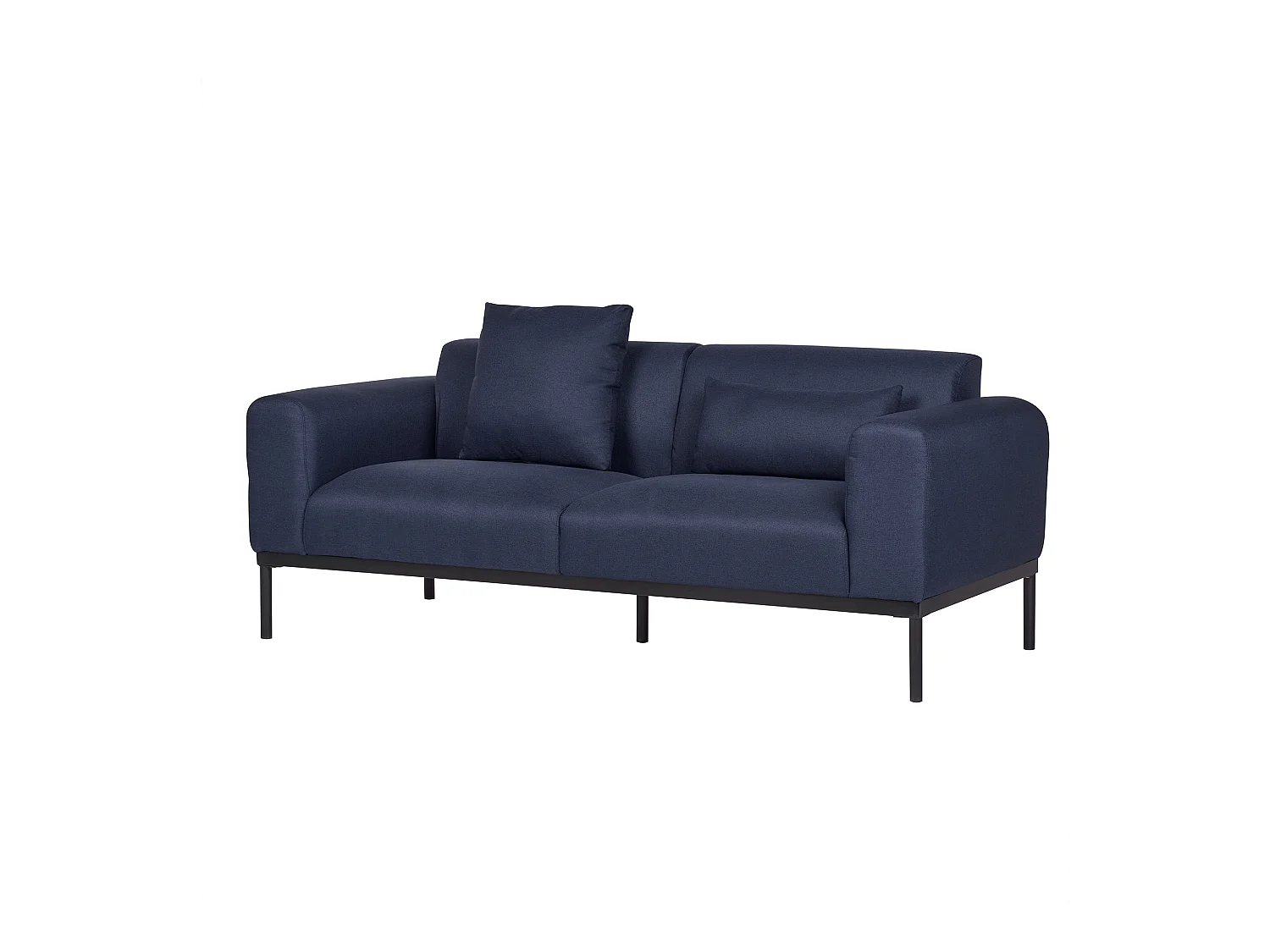 Canapé 2 places MALMOS Lin synthétique Bleu foncé