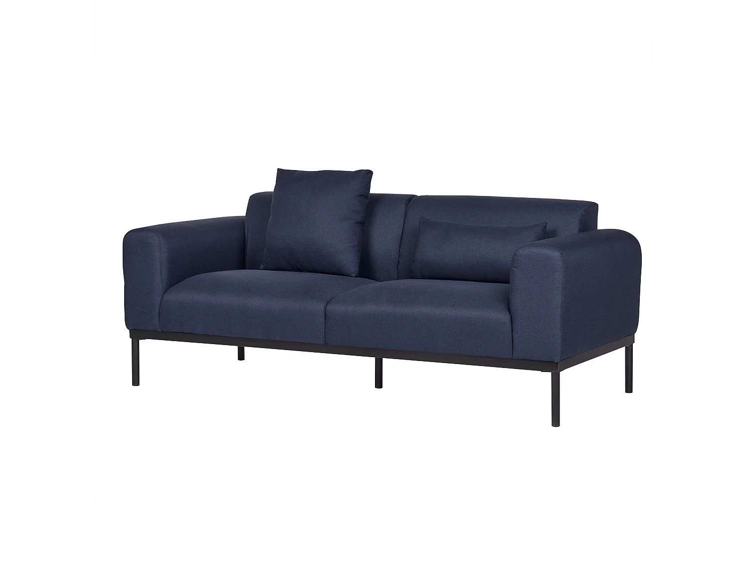 Canapé 2 places MALMOS Lin synthétique Bleu foncé