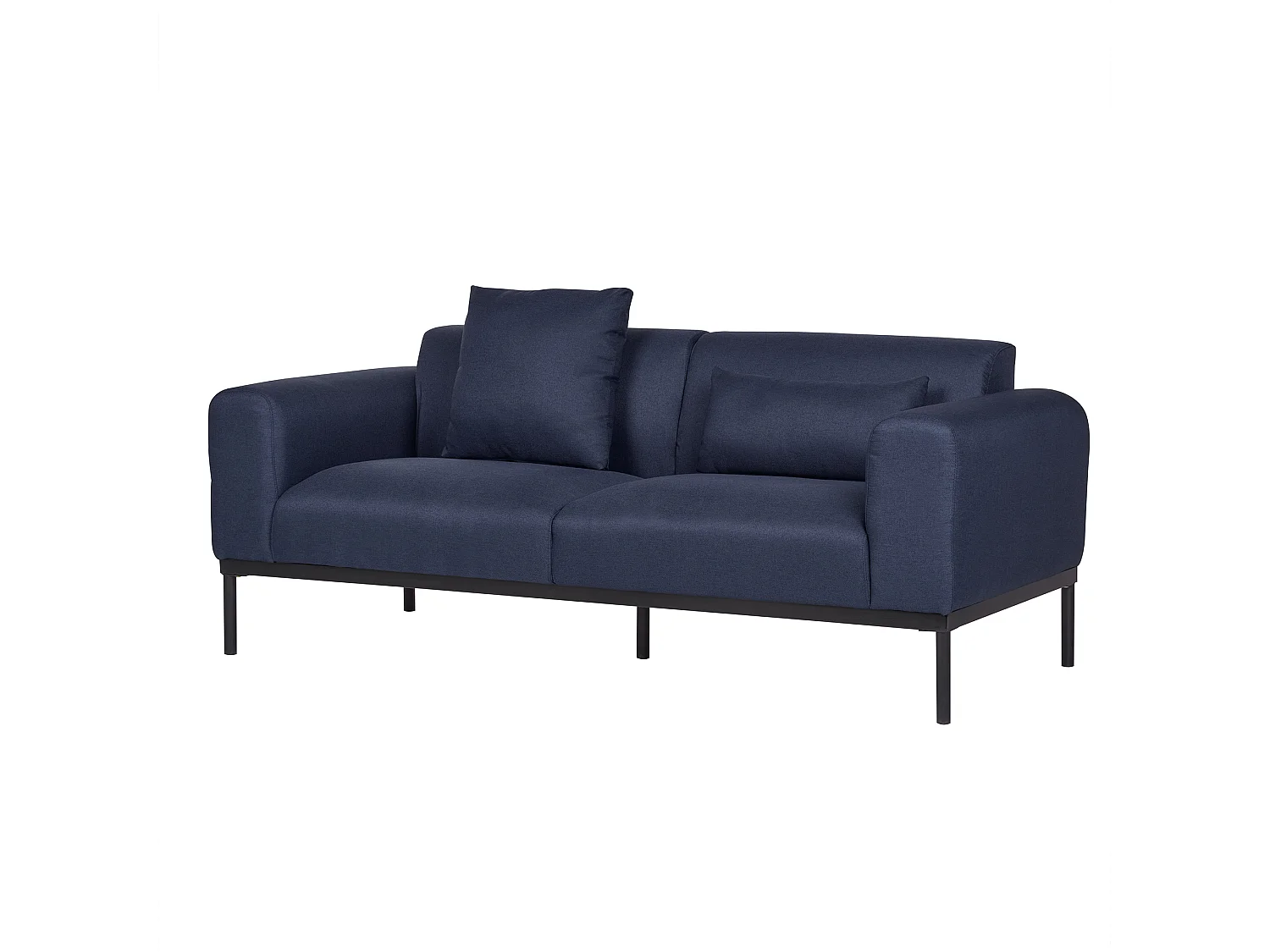 Canapé 2 places MALMOS Lin synthétique Bleu foncé