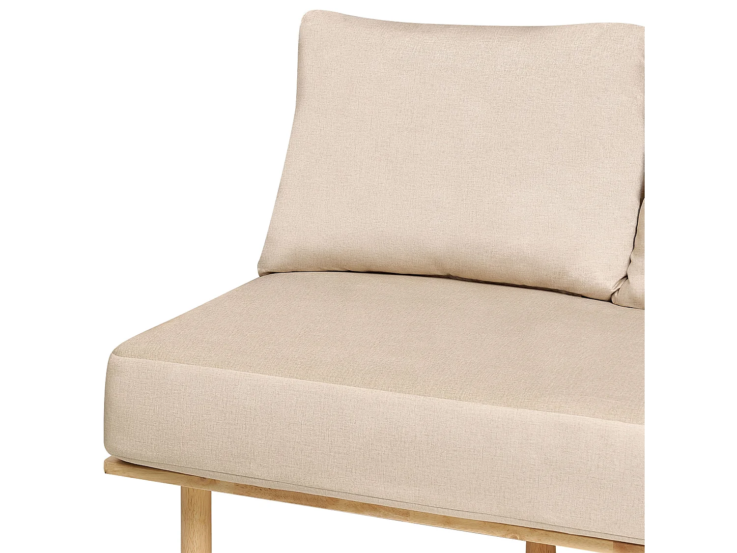 Sofa SALO Stoff Sandbeige mit Tischen 2-Sitzer