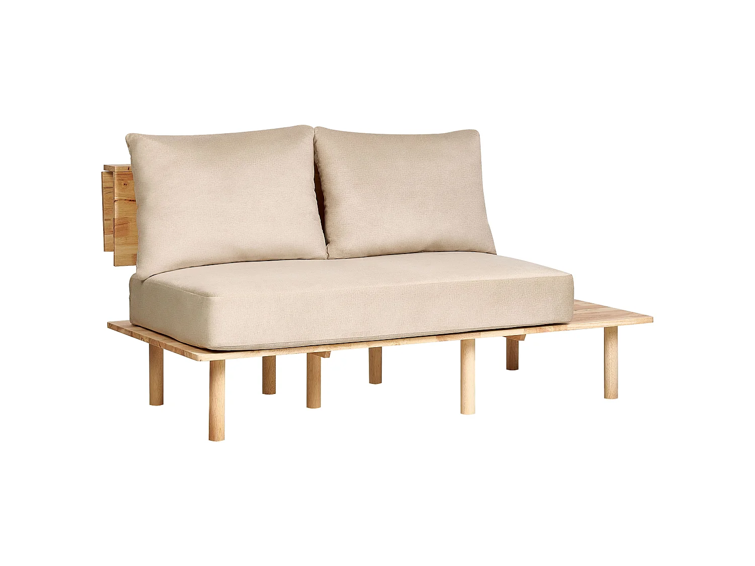Canapé 2 places en coton beige SALO