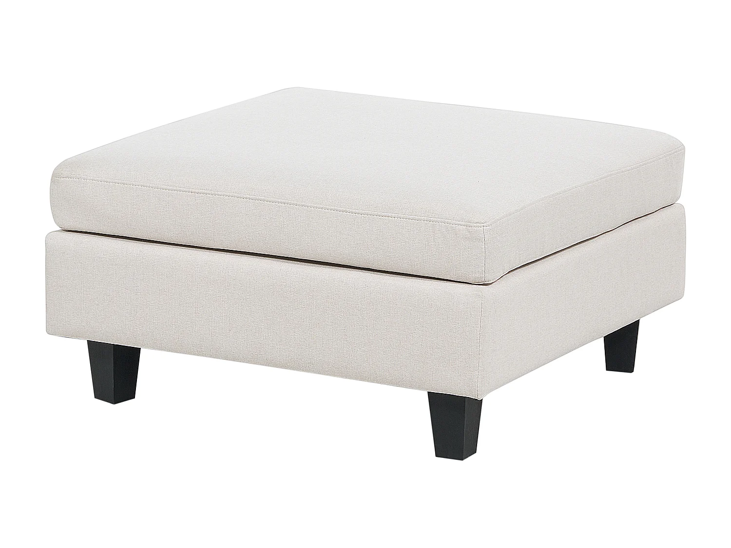 Canapé d'angle modulable 5 places UNSTAD Tissu Beige clair avec ottoman Côté droit