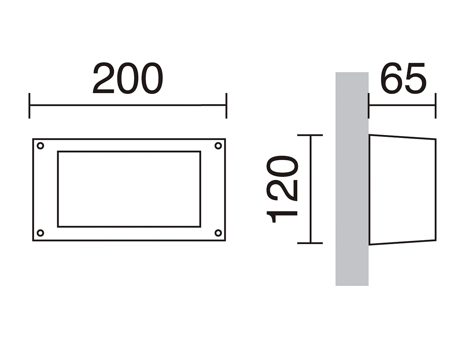 Luminaire encastrable exterieur Devon -L.20cm-rectangulaire-gx53 led t2 3w-K select-ip66-resine,gr