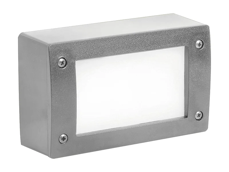 Luminaire encastrable exterieur Devon -L.20cm-rectangulaire-gx53 led t2 3w-K select-ip66-resine,gr