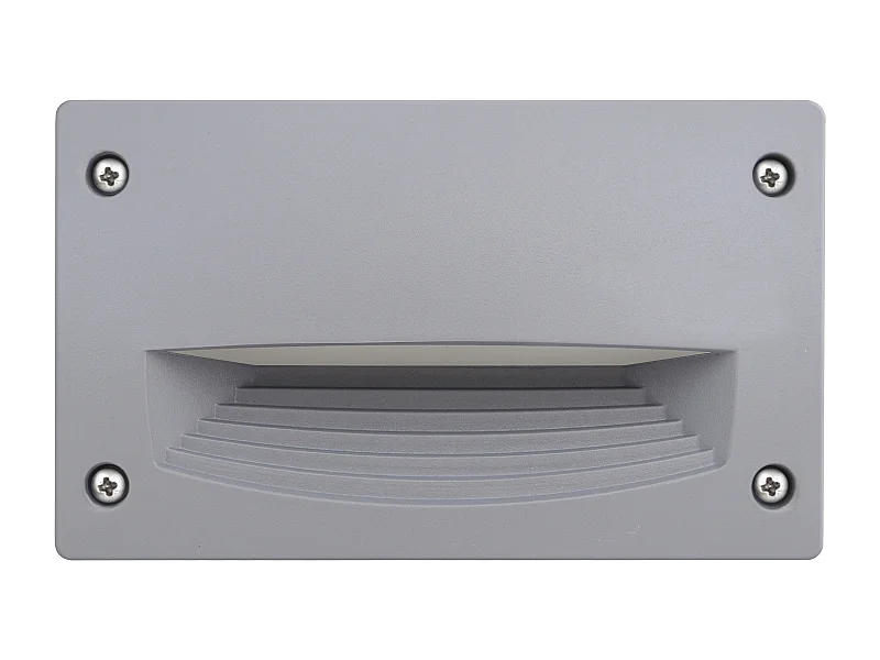 DEVON Outdoor-Einbauleuchte im modernen und vielseitigen Stil – L. 18,8 cm – rechteckig – Gx53 LED T2 3 W – Harz – K Select – IP66 – Harz und Grau