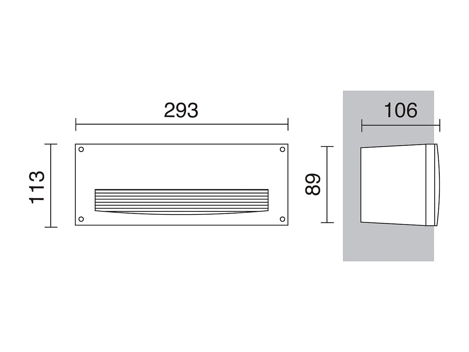 Empotrable exterior DEVON estilo moderno y versátil - L. 29,3 -rectangular - 2x Gx53 LED T2 3W - resina - K select - ip66 - resina y blanco