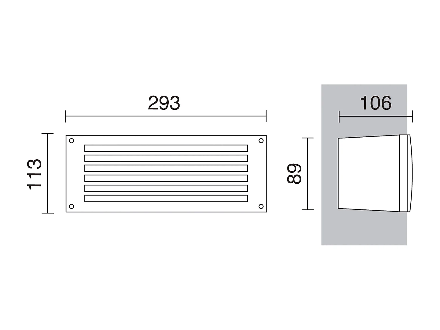 Faretto da incasso per esterno Devon-l.29.3-rettangolare-2x gx53 led t2 3w-k select-ip66-resina,nero
