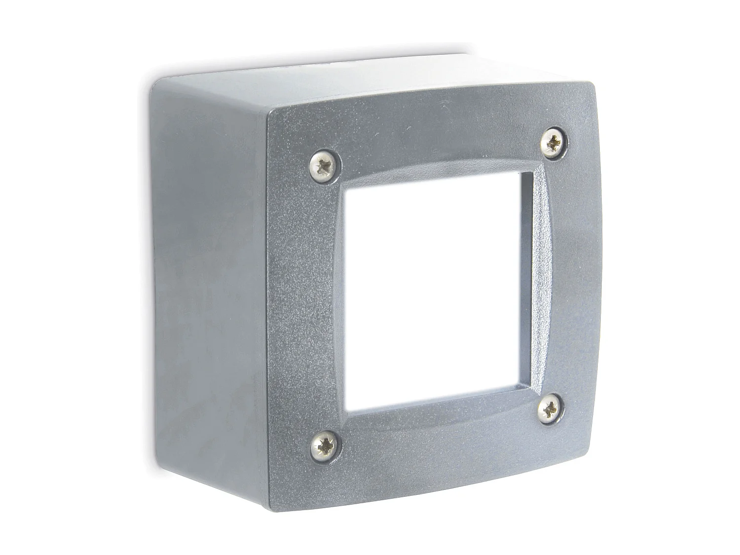 DEVON exterior embutido estilo moderno e versátil - L.12 cm-quadrado - Gx53 LED T2 3W - resina - K select - ip66 - resina e cinzento