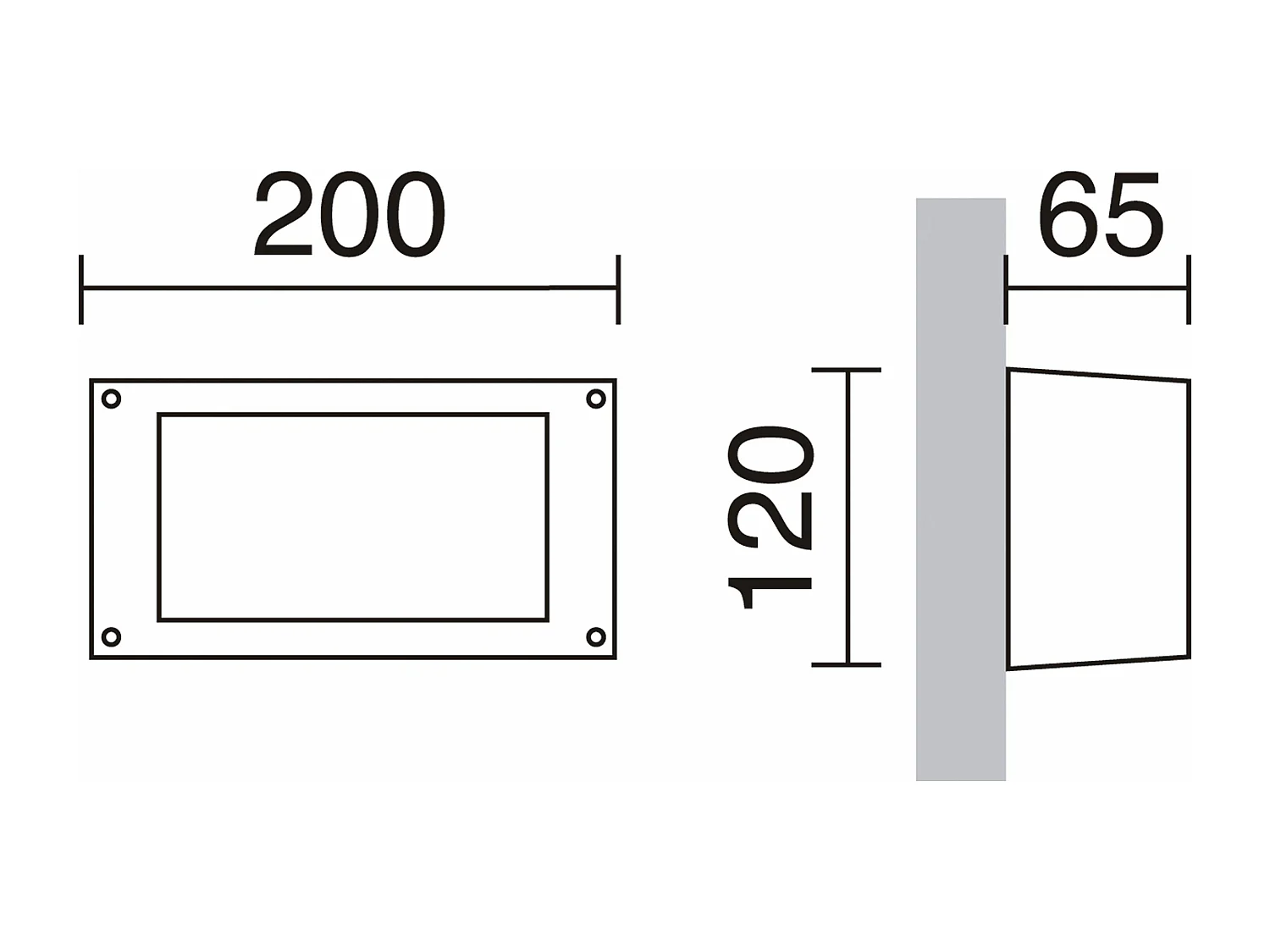 DEVON Outdoor-Einbauleuchte im modernen und vielseitigen Stil – L.20 cm – rechteckig – Gx53 LED T2 3W – Harz – K Select – IP66 – Harz und Schwarz