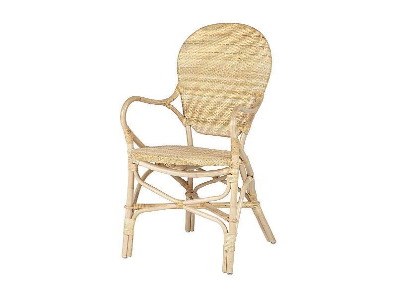 Silla Rattan Marron 60x55x92 Cm