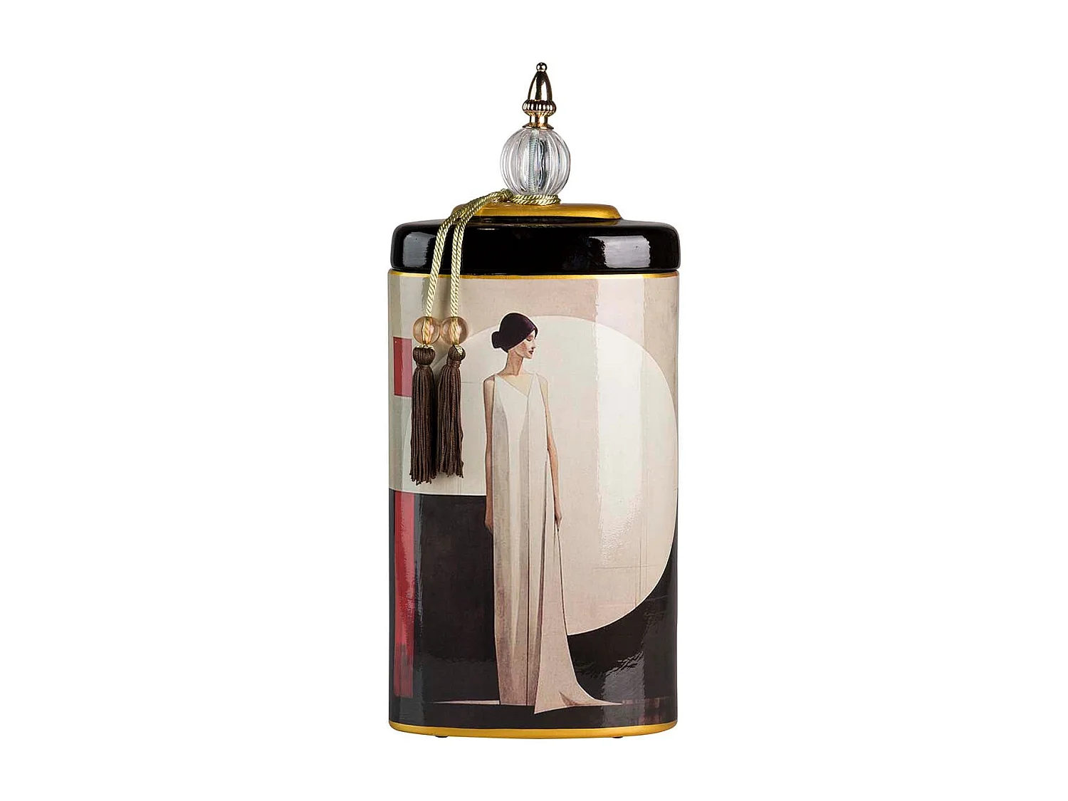 Tibor Cerámica Mujer Vestido 20x11x47 Cm