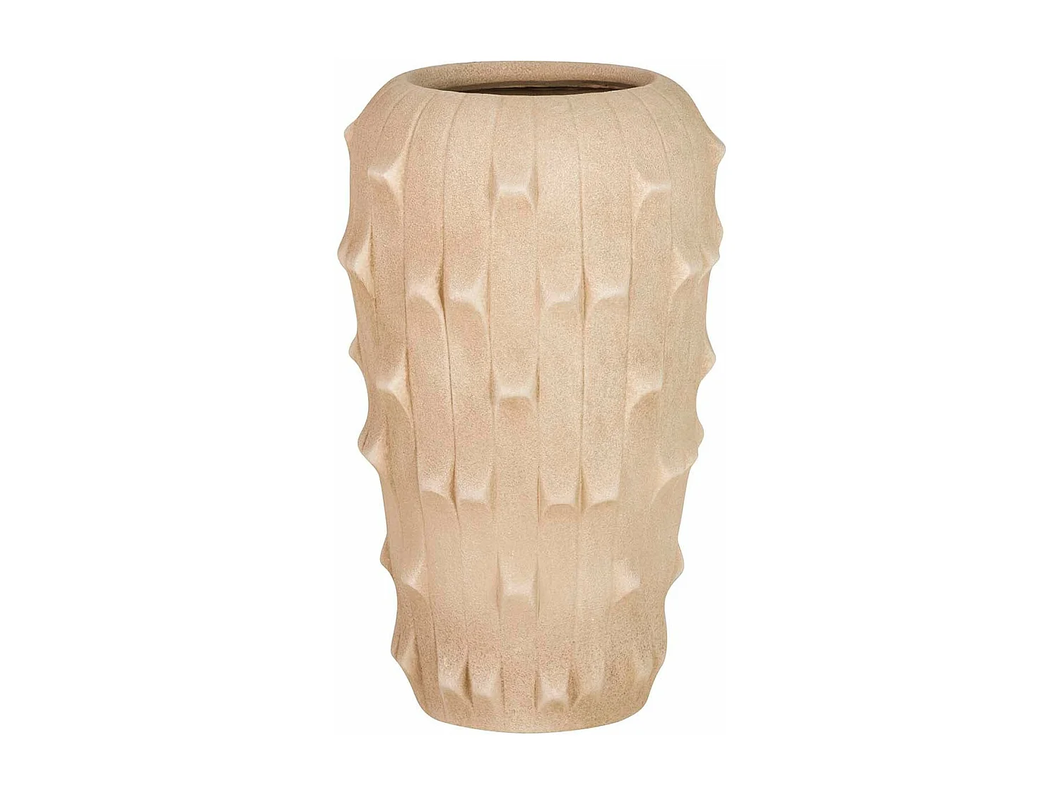 Florero Cerámica Marrón 30x30x50 Cm