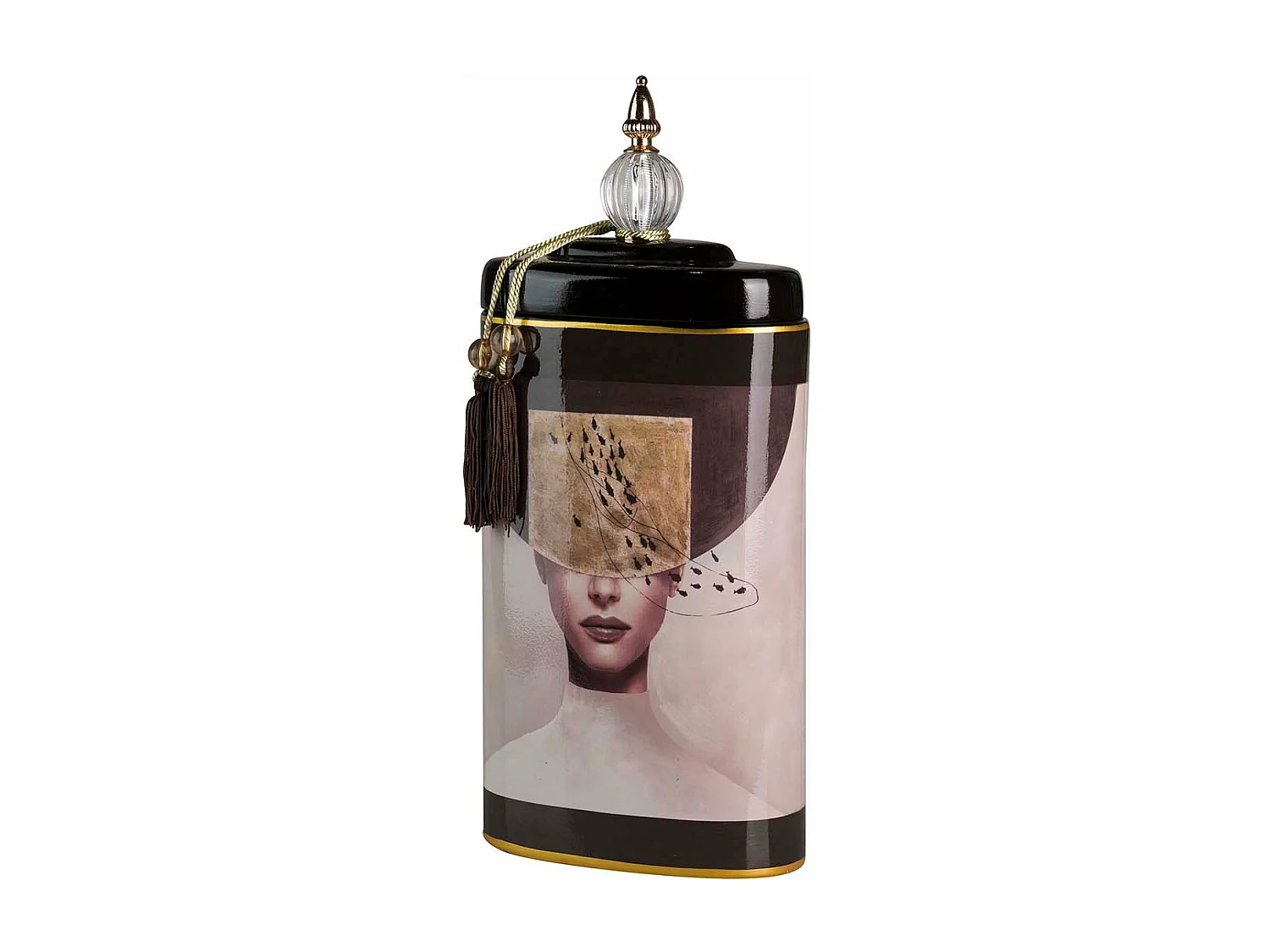 Tibor Cerámica Mujer Sombrero 20x11x47 Cm