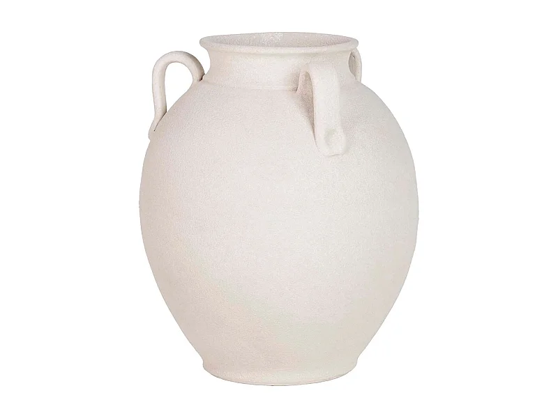 Florero Ceramica Blanca 28x28x30 Cm