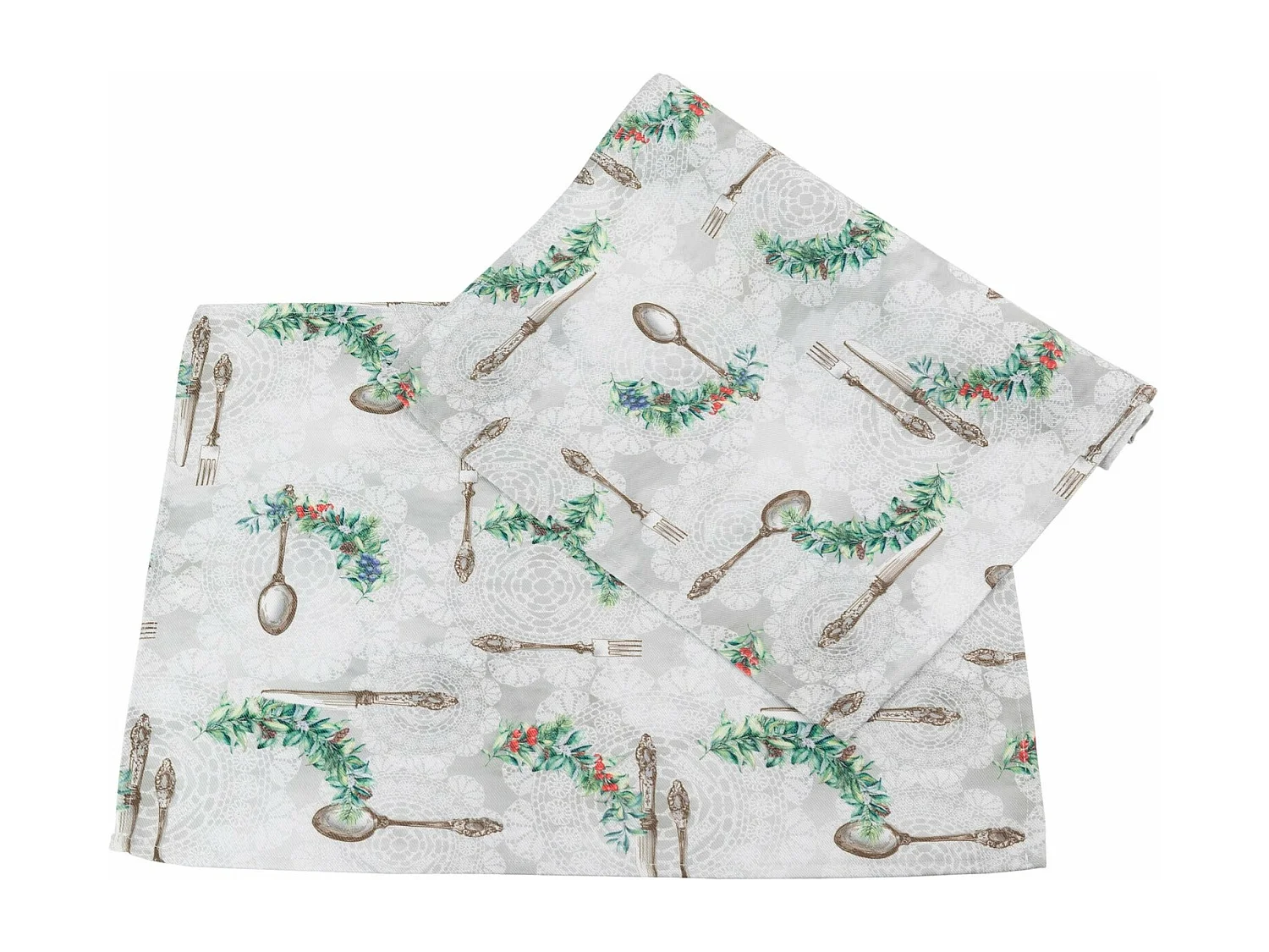 Set 2 Manteles Ind. Antimanchas Navidad 50x35 Cm