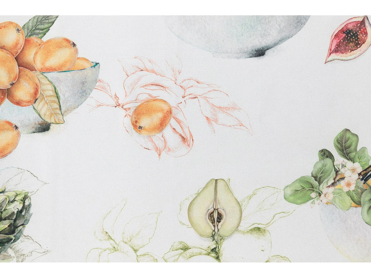 Mantel Antimanchas Higos Pajaros 145x160 Cm