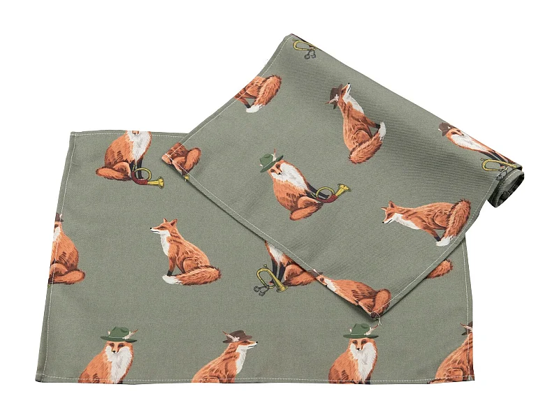 Set 2 Manteles Individuales Zorros  50x35 Cm