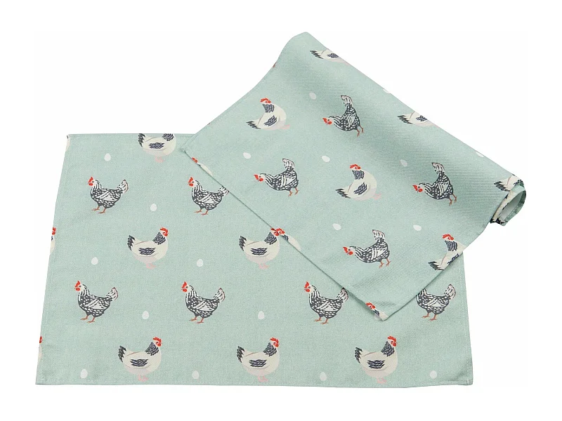 Set 2 Manteles  Individuales Gallinas 50x35 Cm