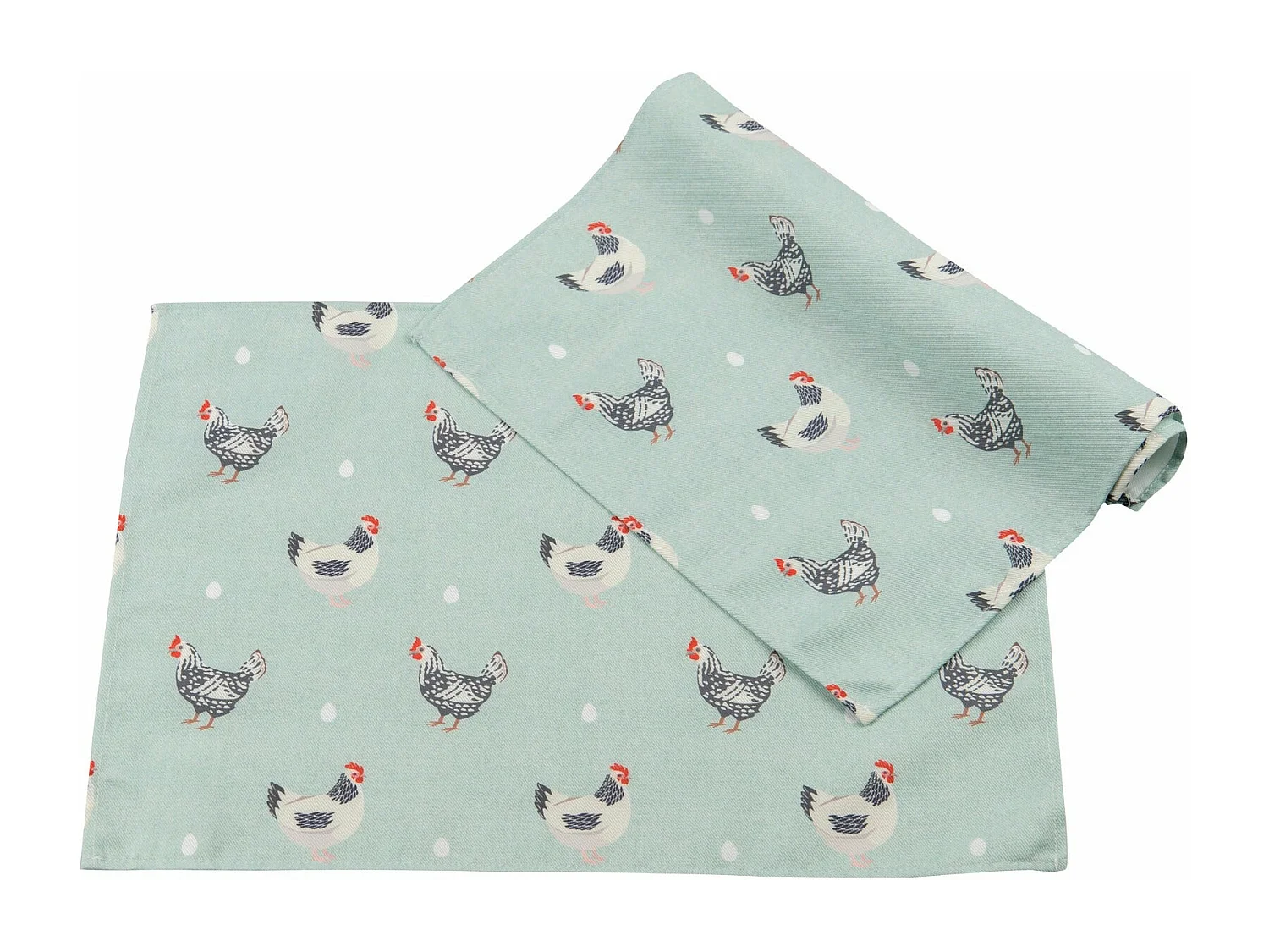 Set 2 Manteles  Individuales Gallinas 50x35 Cm