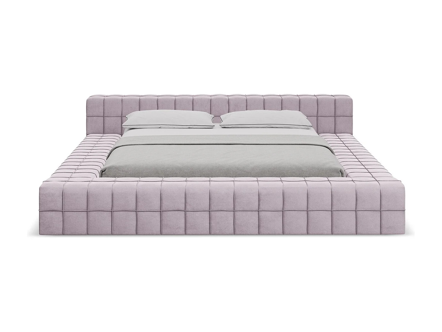 Bett - 200 x 260 - Samt - Lavendel - AKELA