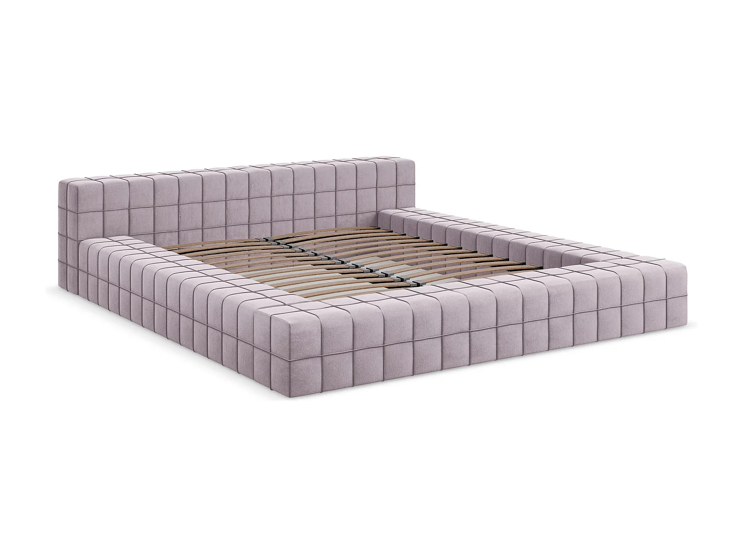 Bett - 200 x 260 - Samt - Lavendel - AKELA