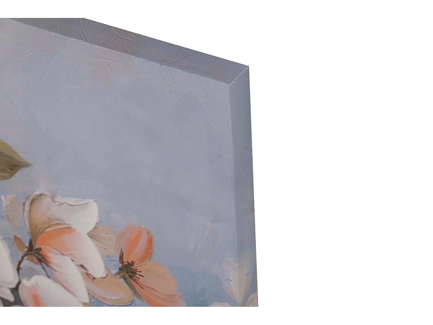 Set 2 Lienzos Flores 40% Pintado A Mano 60x3x60 Cm