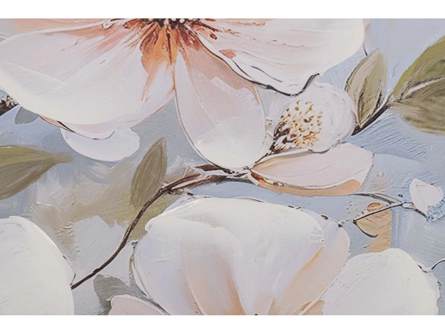 Set 2 Lienzos Flores 40% Pintado A Mano 60x3x60 Cm