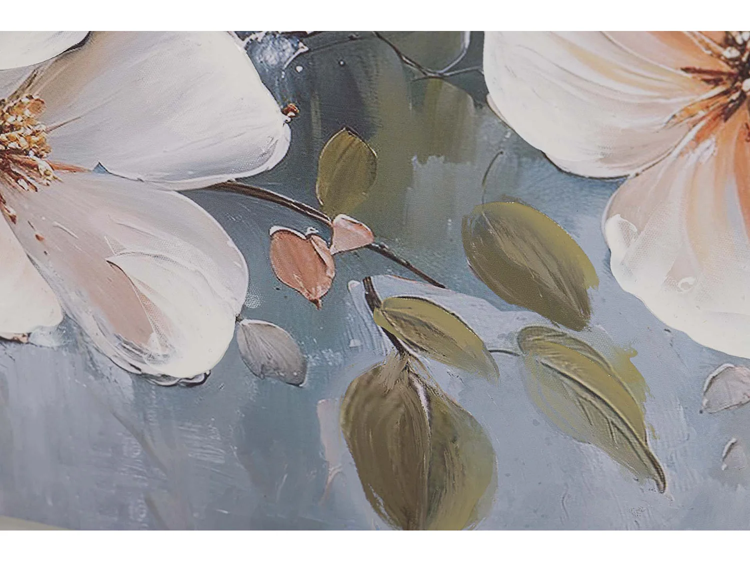 Set 2 Lienzos Flores 40% Pintado A Mano 60x3x60 Cm