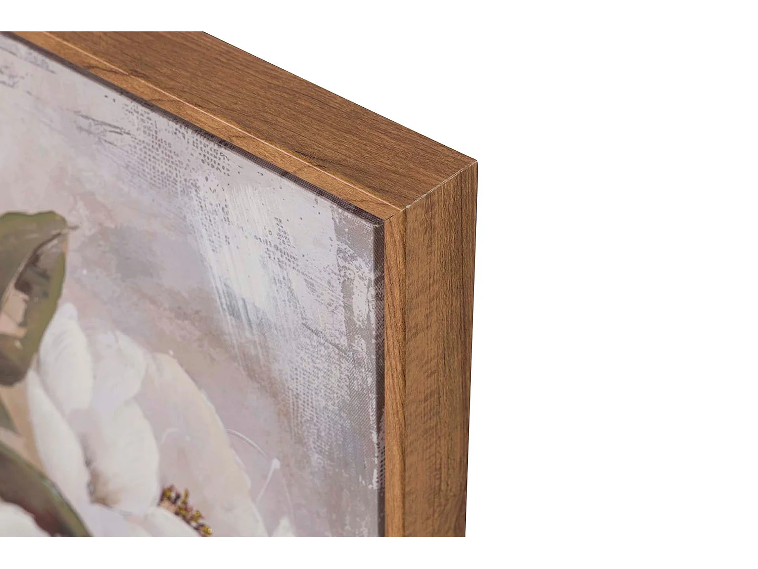 Set 2 Cuadros Flores Pintado A Mano 60x4x60 Cm